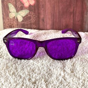 Rainbow Optx Translucent Violet Sunglasses